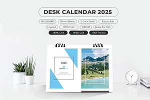 A5 Desk Calendar 2025