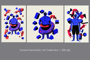 Surreal Geometric Character, a Decorative Illustration by StockVerse Creative