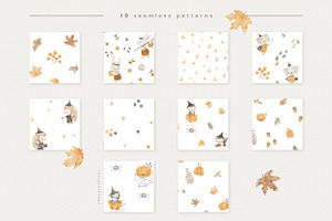 MAGICAL AUTUMN Watercolor Set