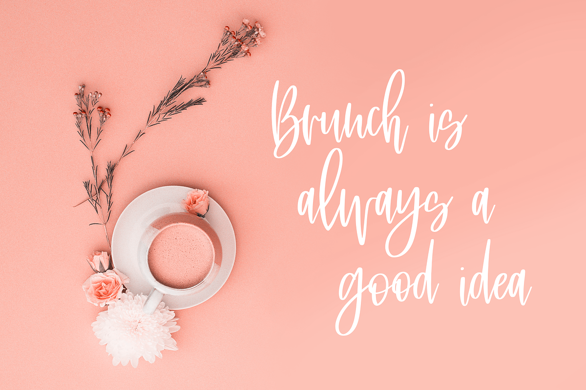 Saturday Brunch, a tight tall script, a Script Font by Rachel White Art (Photo 11 of 18)