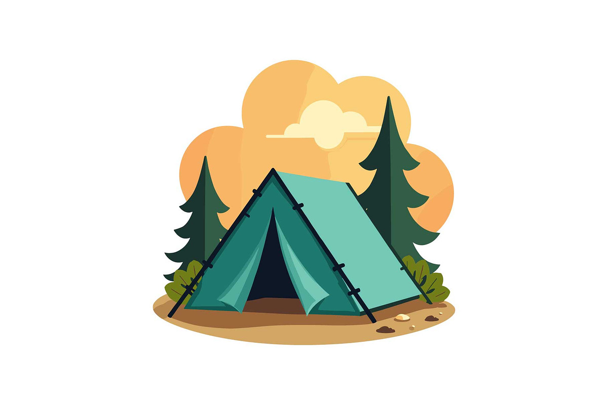 Outdoor Camping Tent Vector Pack, an Object Graphic by Designs_River (Photo 7 of 13)
