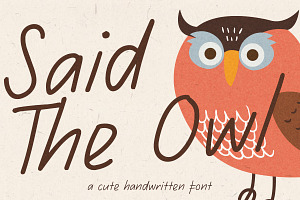 Said The Owl Casual Handwriting