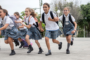 Excited elementary school girls, a School & Education Photo by etorres69