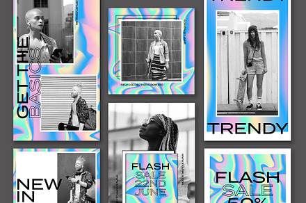 Gradient Trendy Social Media Set, a Landing Page Template by wavebreak