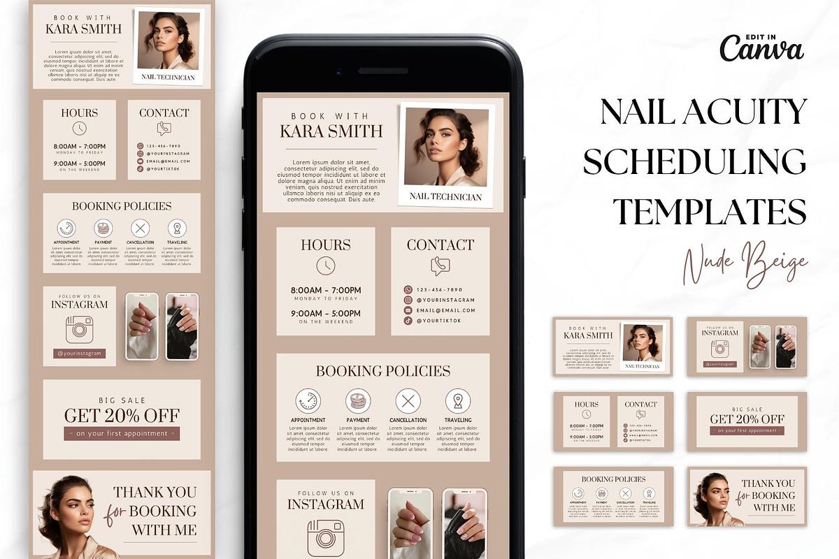 Nail Tech Acuity Scheduling • Canva, a Websites & App Template by OniriqveDesigns (Photo 1 of 8)