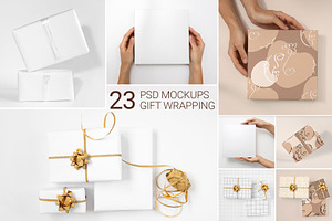 23 Gift Wrapping Mockup Bundle
