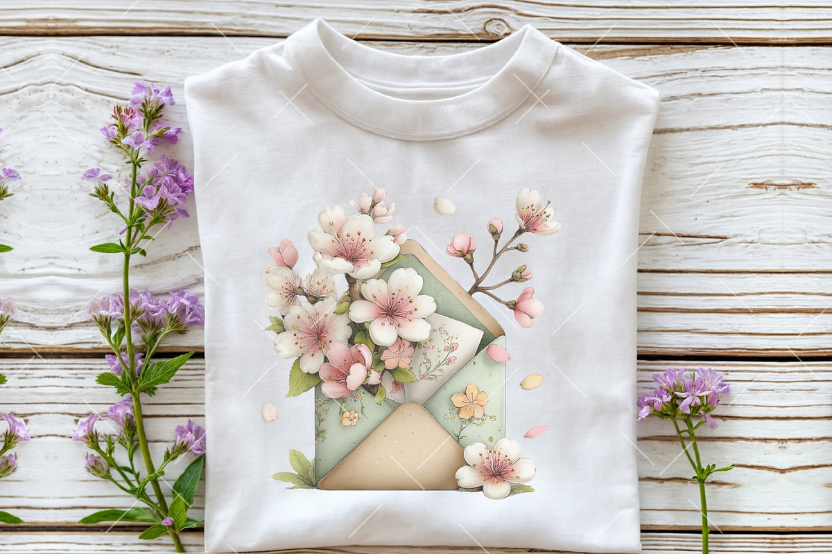 Whimsical Spring Envelope Clipart, an Illustration by OK Design (Photo 5 of 6)