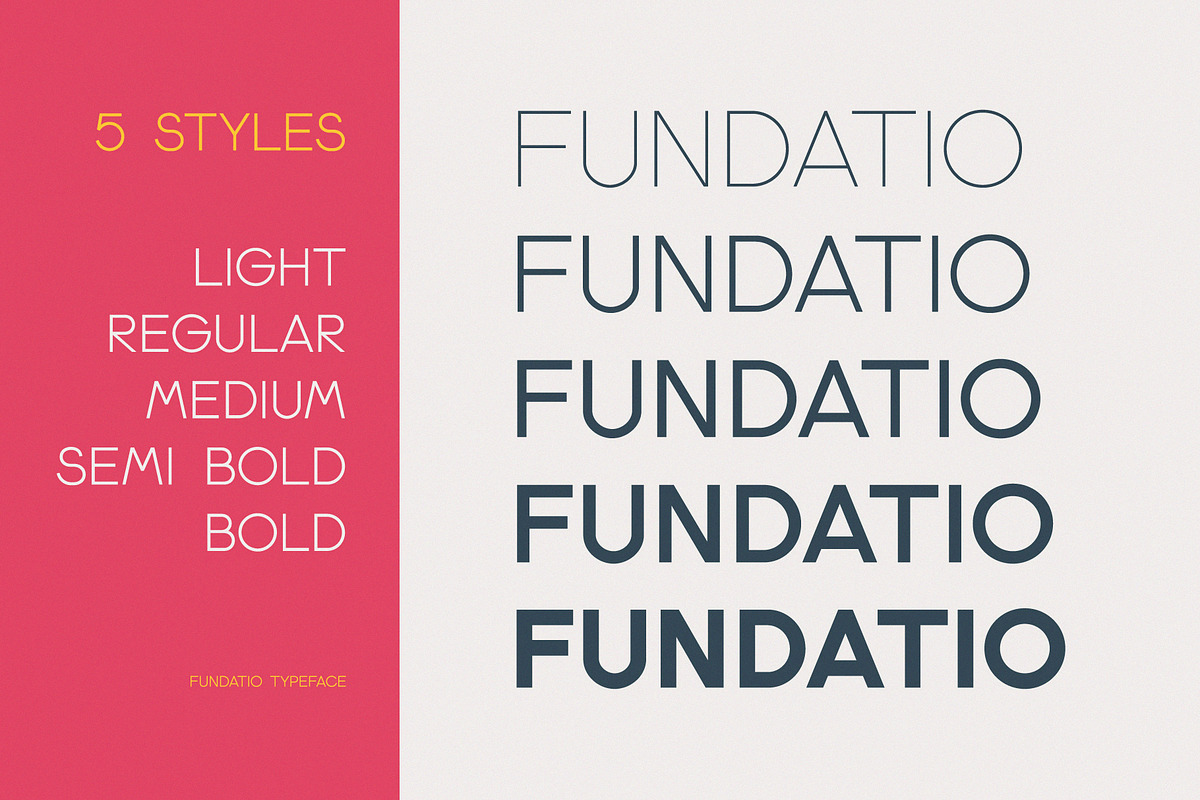 Fundatio Typeface, a Sans Serif Font by CuteDreamyDesign (Photo 3 of 10)