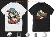 Wild West old school tattoo, a Graphic by intueri (Thumbnail 7 of 7)