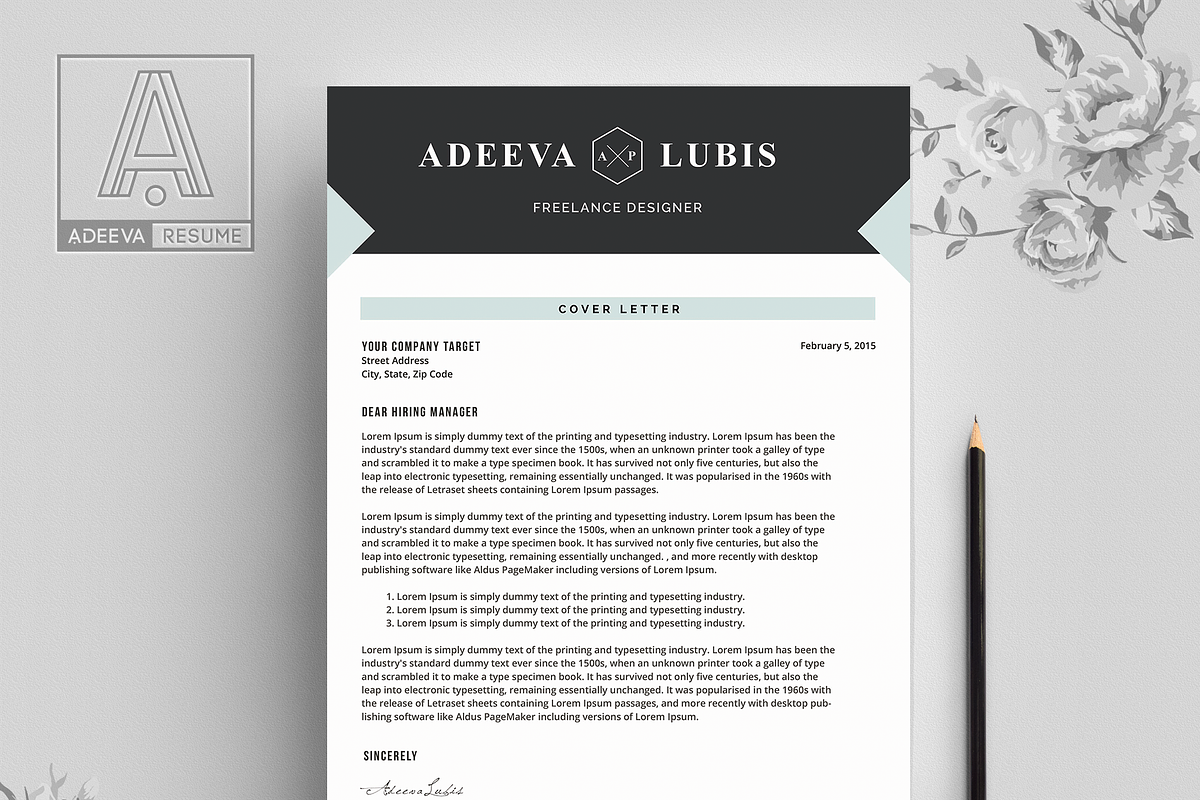 Modern Resume Template Lubis, a Resume Template by AdeevaResume (Photo 4 of 4)