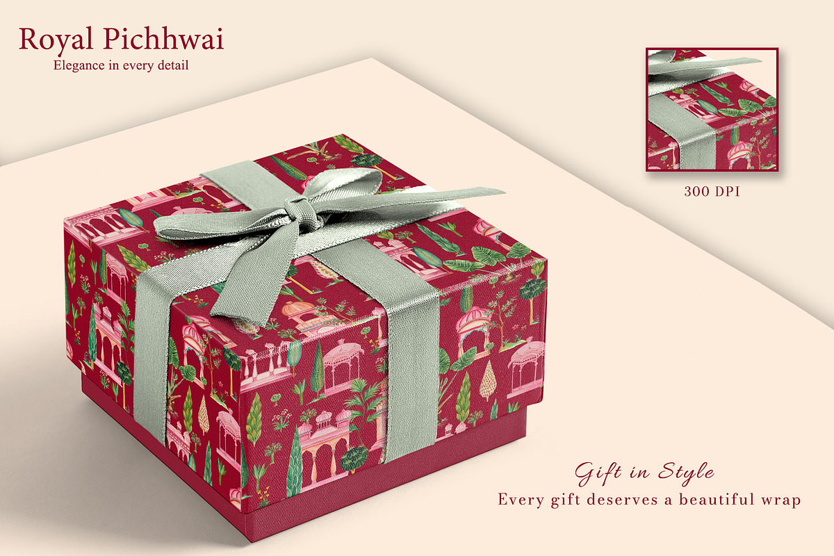 Royal Pichhwai Prints & Patterns, a Pattern Graphic by GND ART STUDIO (Photo 7 of 8)