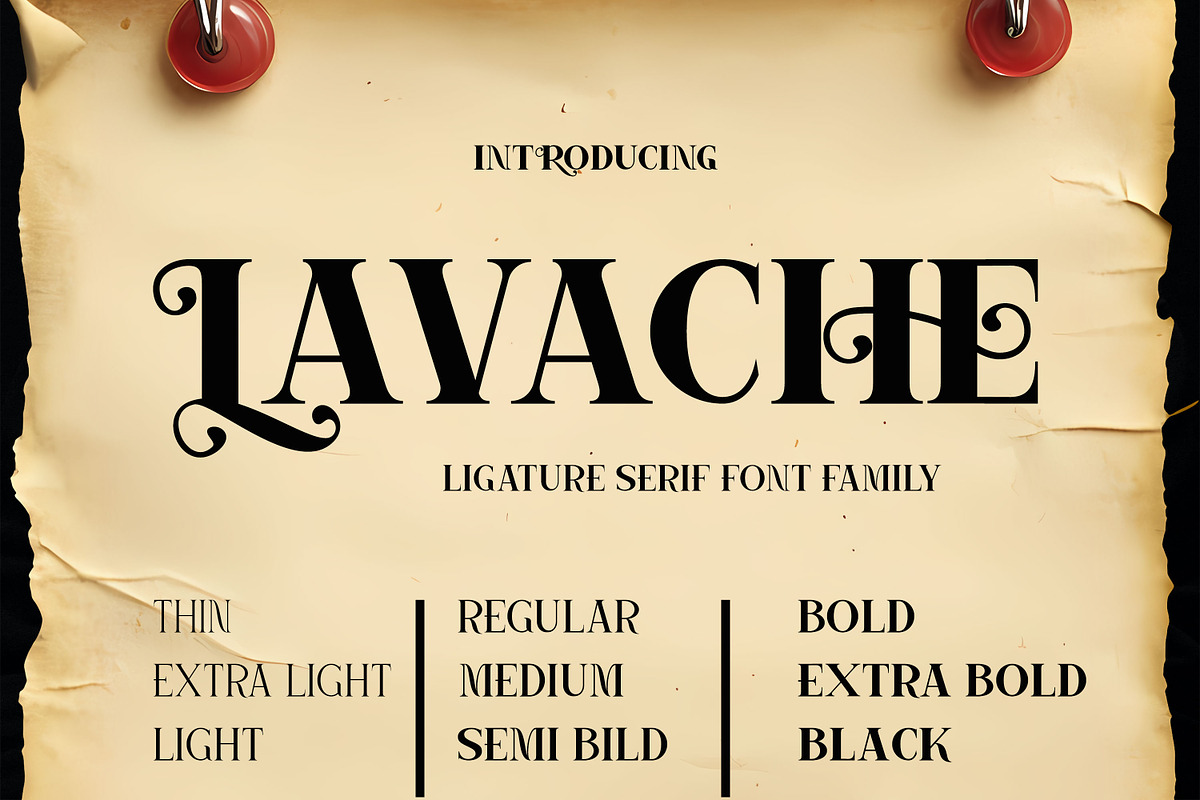 Lavache, a Serif Font by Canden Meutuah (Photo 1 of 7)