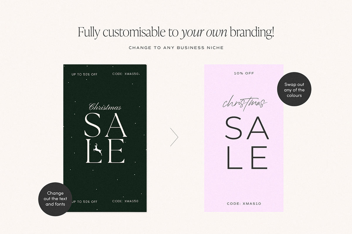 Modern Christmas Instagram Pack, a Social Media Template by January Made Design (Photo 8 of 9)