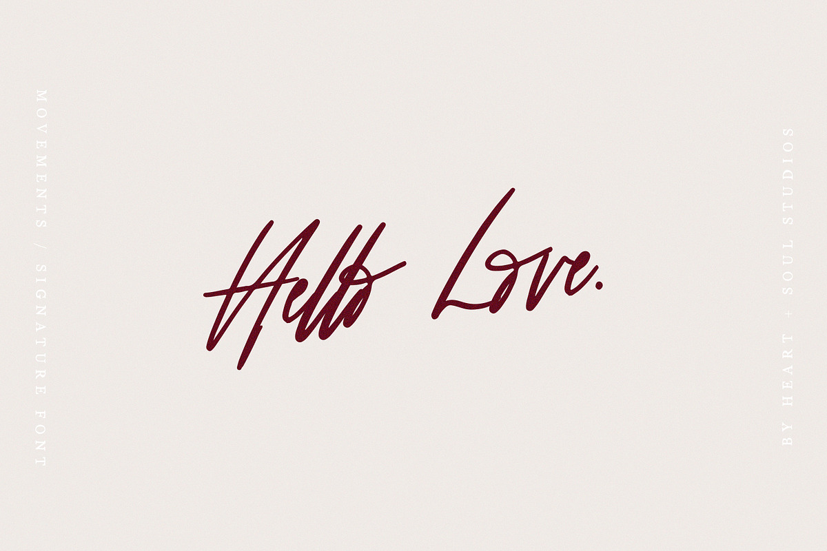 Movements | Handwritten Font preview 3