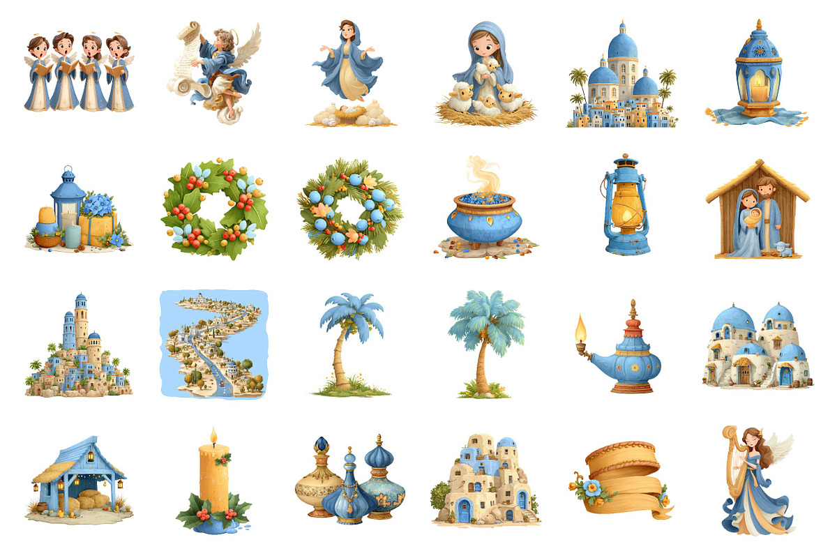Christmas Nativity Clipart, an Illustration by CreationArt (Photo 3 of 5)