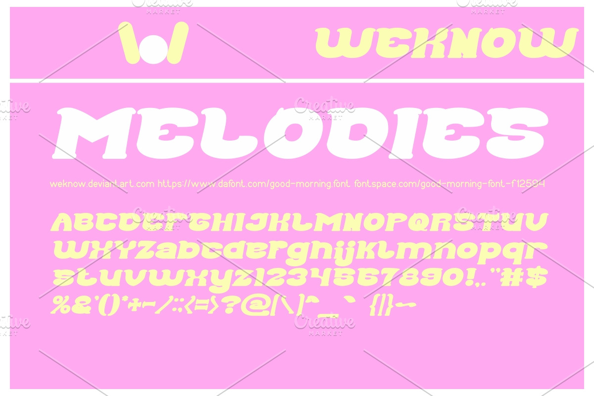 good morning font preview 3