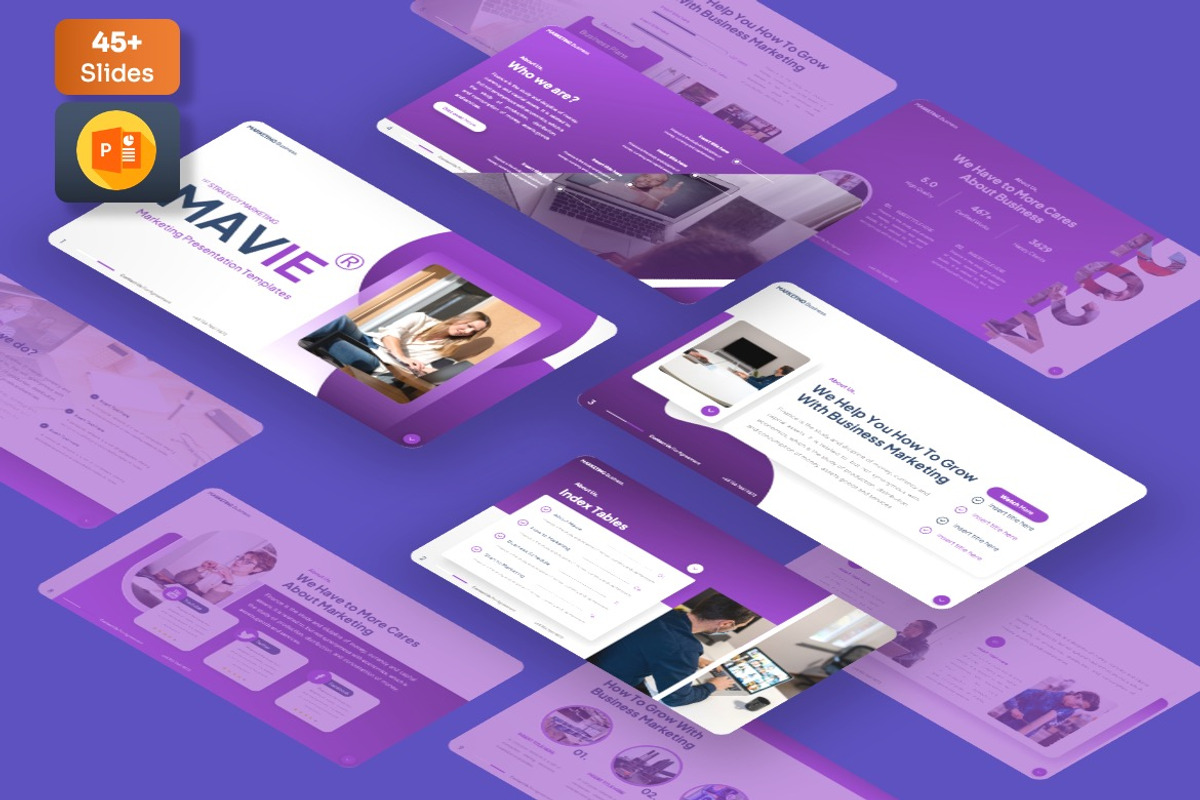 Mavie -  Marketing Powerpoint, a Presentation Template by Dhabee (Photo 1 of 7)