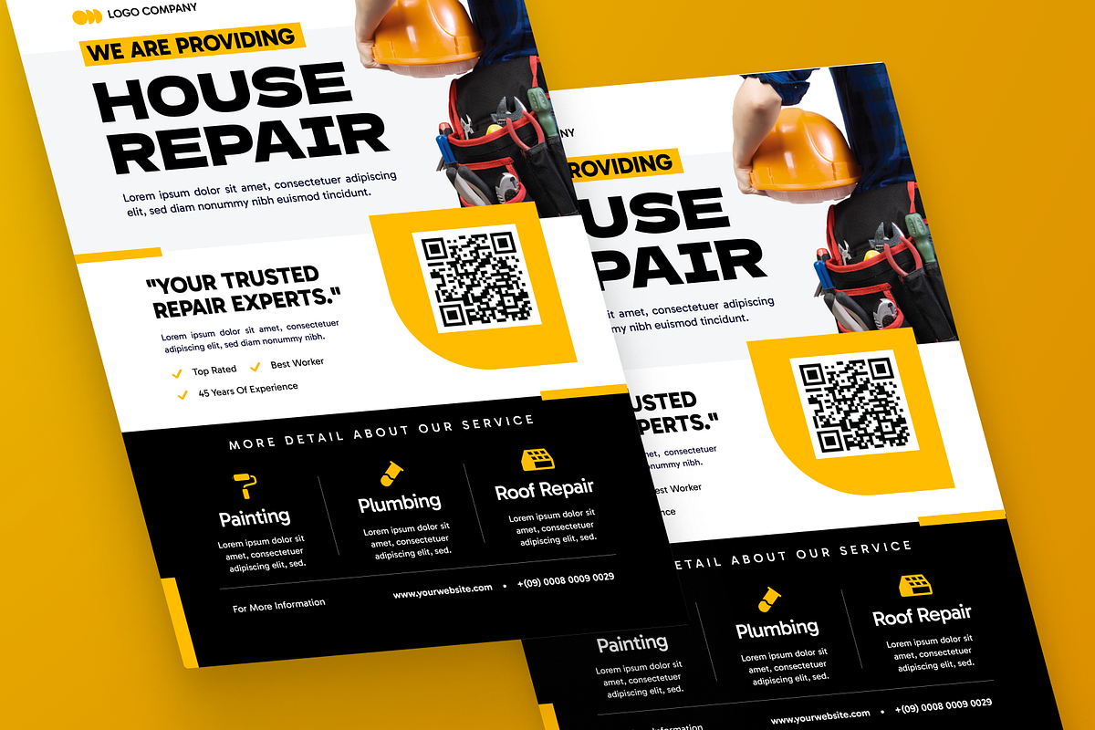House Repair Flyer, a Flyer Template by MMPixelCraft (Photo 4 of 6)
