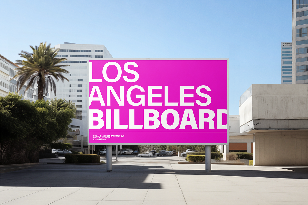 Los Angeles Billboard Layered PSD, an Advertising Mockup by 4NVRdotcom Mockups (Photo 1 of 2)
