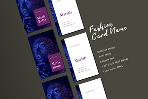 FASHION CARD NAME TEMPLATE