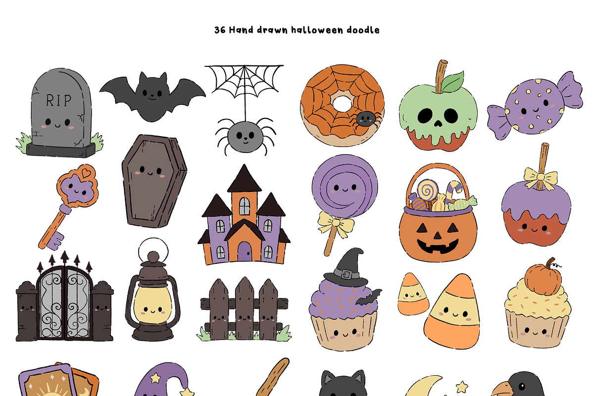 Halloween Doodles, a Seasonal Illustration by An Design (Photo 2 of 4)
