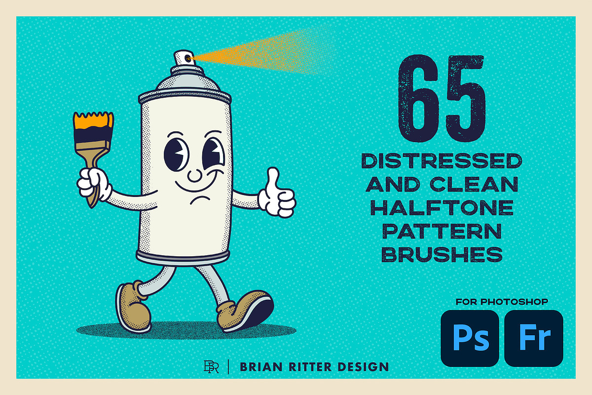 Halftone Photoshop Brushes, a Brush Add-On by Brian Ritter Design (Photo 2 of 9)
