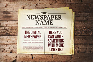 Newspaper Mockups Editable Content