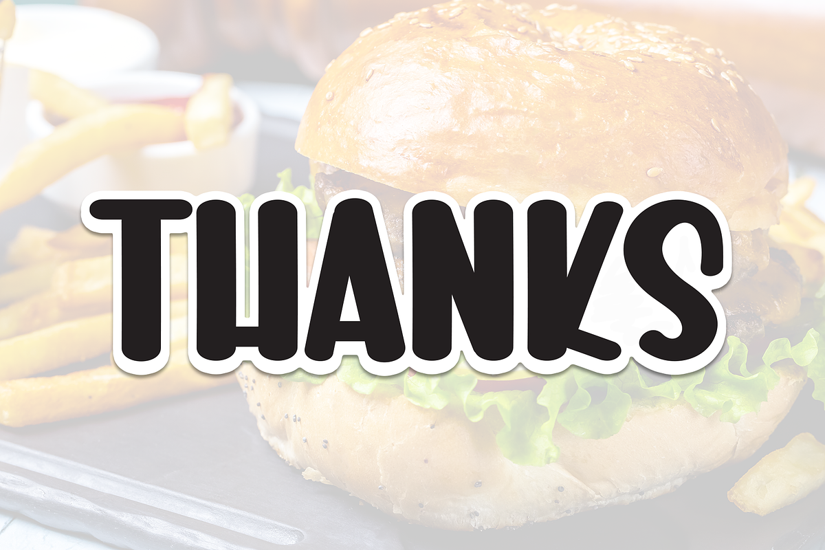Burger | Script Font, a Script Font by Scratchones (Photo 8 of 8)