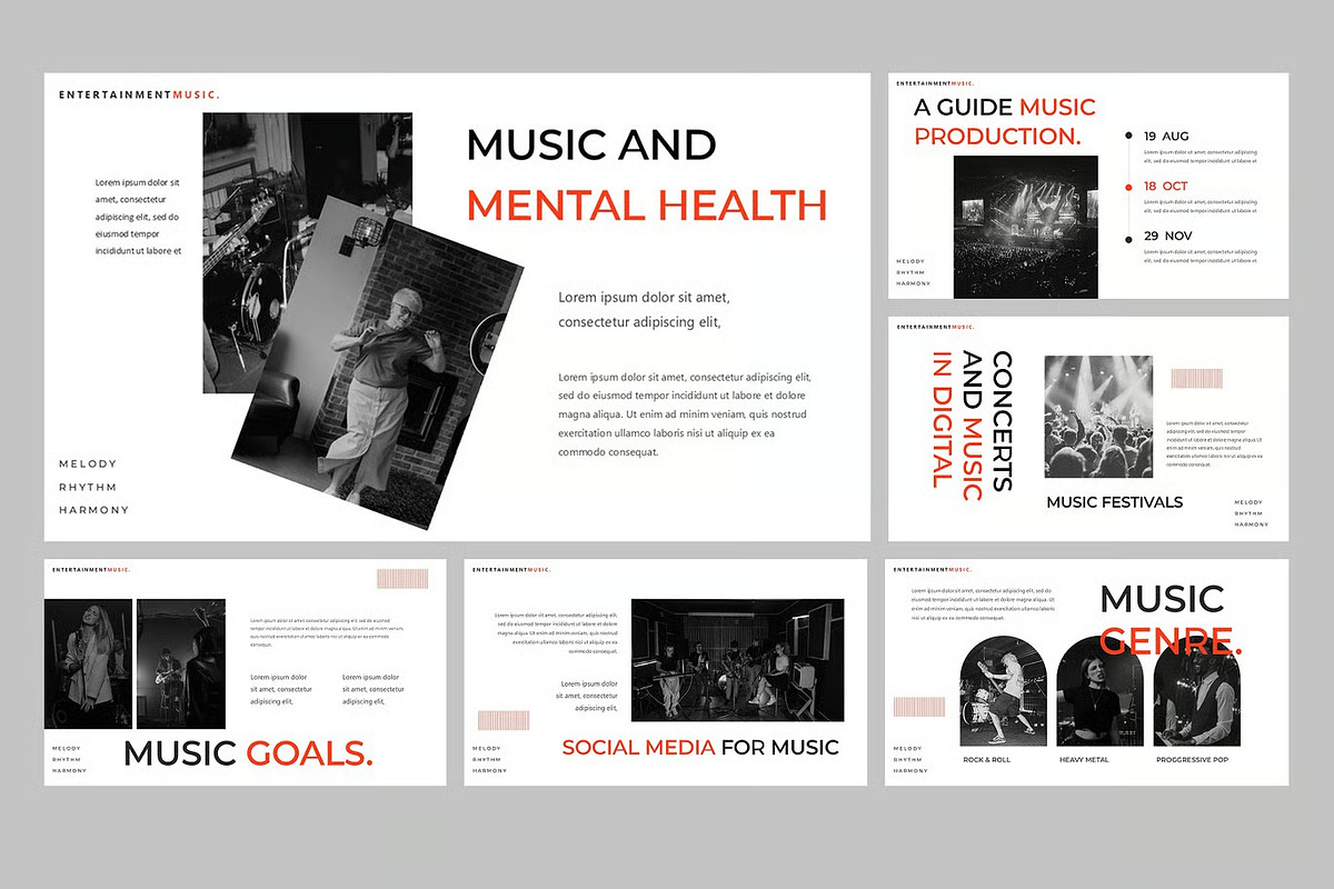 Music Entertainment Keynote Template, a Presentation Template by Fit-tee (Photo 3 of 4)