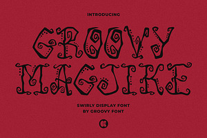 GF Magjike - Swirly Display Font, a Handwritten Font by GroovyFontCo