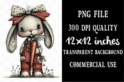 Easter Bunny and Carrot Clipart, an Illustration by Designking (Thumbnail 4 of 5)