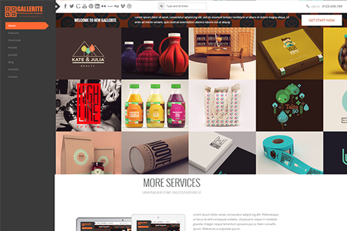 Gallerite Portfolio Joomla Template, a Websites & App Template by PCMShaper (Photo 1 of 2)