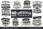 Sassy SVG bundle 40 designs antisoci, a Person Illustration by BlackCatsMedia (Thumbnail 4 of 5)
