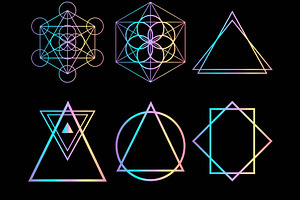 Unicorn Sacred Geometry Clipart