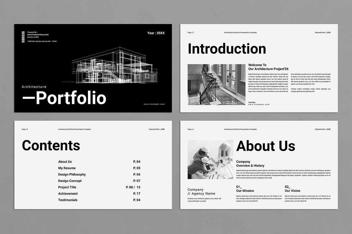 Architecture Portfolio Presentation, a Presentation Template by E-Type (Photo 2 of 6)