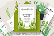 Cactus Wedding Suite, an Invitation Template by Knotted Design (Thumbnail 2 of 7)