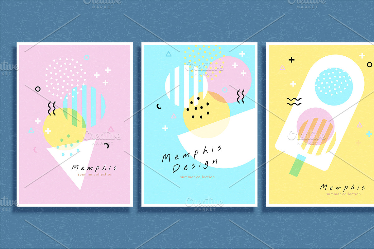 Cover template in Memphis design, a Brochure Template by TotallypicRF