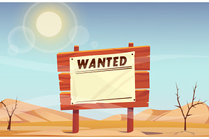 Wooden sign or placard with paper, an Object Illustration by Vectorbuum