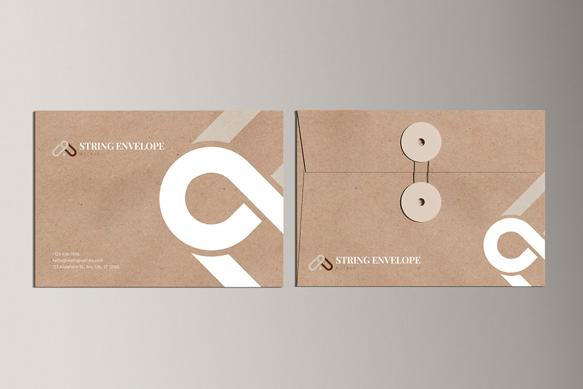 String Envelope Mockup, a Product Mockup by xavier_studio (Photo 4 of 5)