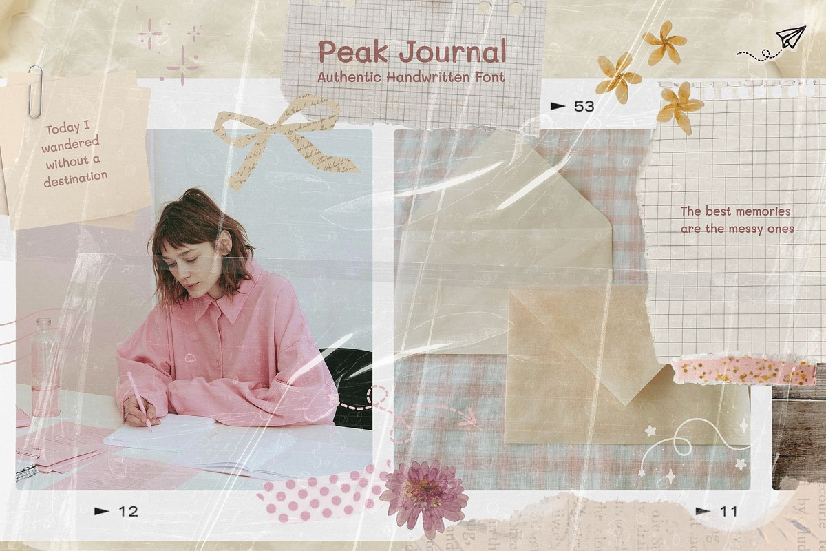 Peak Journal | Casual Notebook Font, a Handwritten Font by LuOtero (Photo 2 of 11)