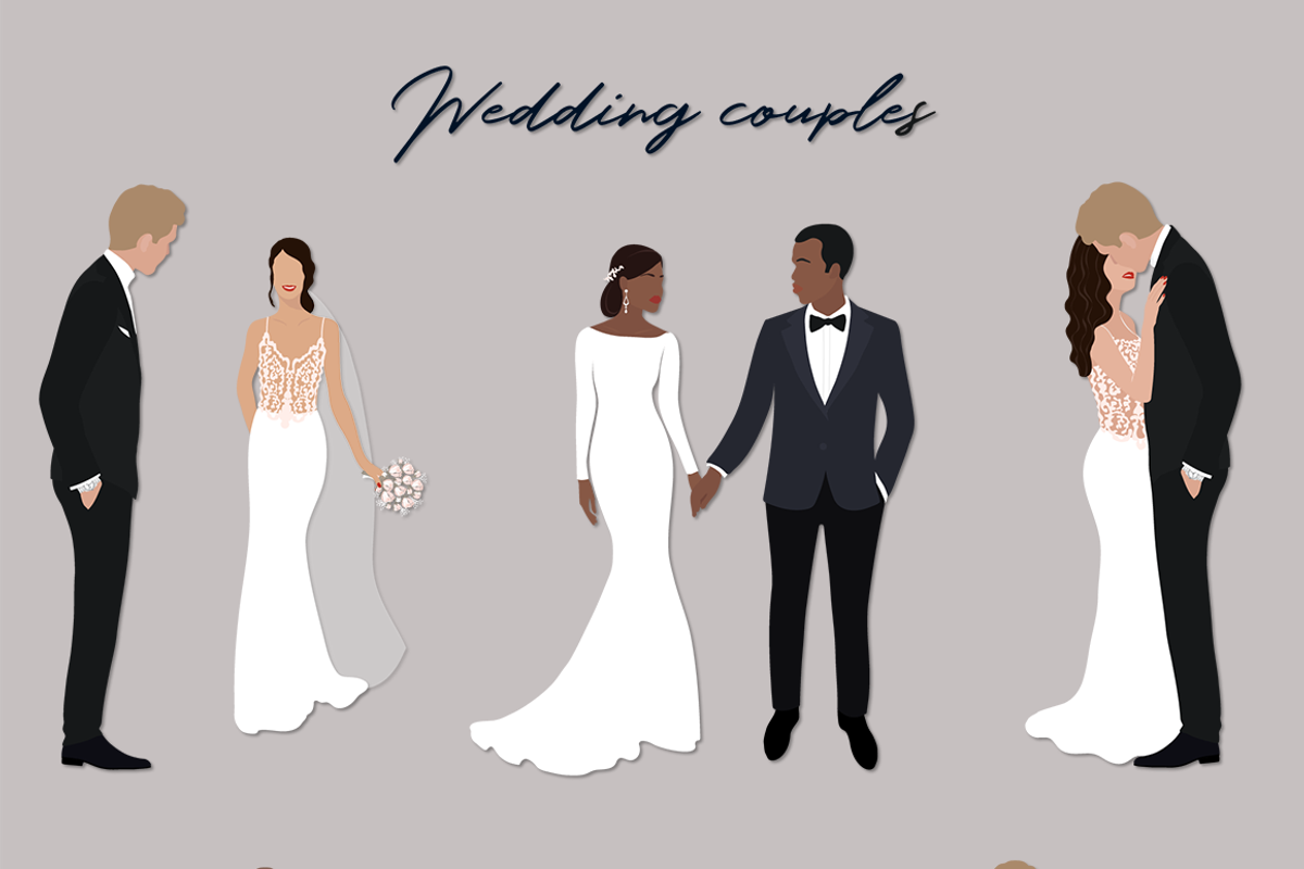 Wedding Collection Illustration Set, a Person Illustration by Irena Art (Photo 11 of 14)