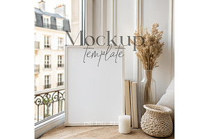 Minimal Frame Mockup – Paris Window, a Product Mockup by MockupWizard