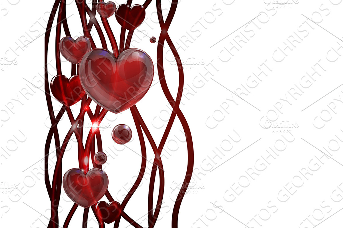 Heart Valentine Background, an Illustration by Christos Georghiou