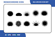 Sea Urchin Icon Set – Simple Black, a Solid Icon by Fontmine Studio (Thumbnail 1 of 3)