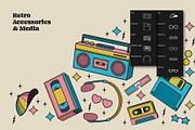 Retro Groovy Procreate Stamp Pack, a Brush Add-On by Pencil Twist (Thumbnail 8 of 11)