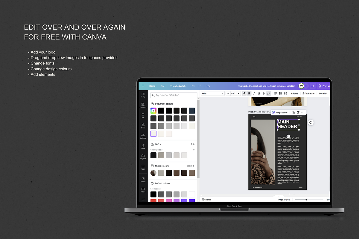 Bold Editorial Ebook & Workbook, a Marketing Template by thebusinessoutfit (Photo 4 of 8)