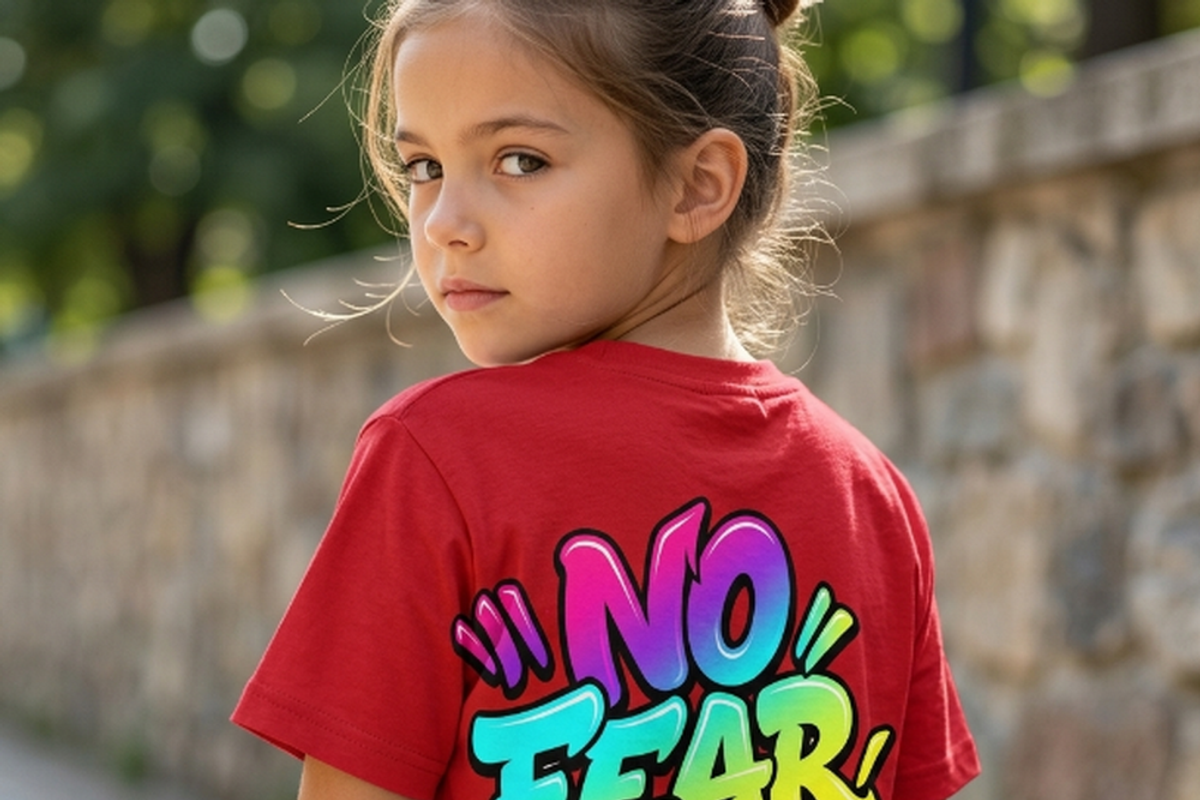 No Fear Graffiti Typography, a Shirt Mockup by Vector Stall (Photo 6 of 15)