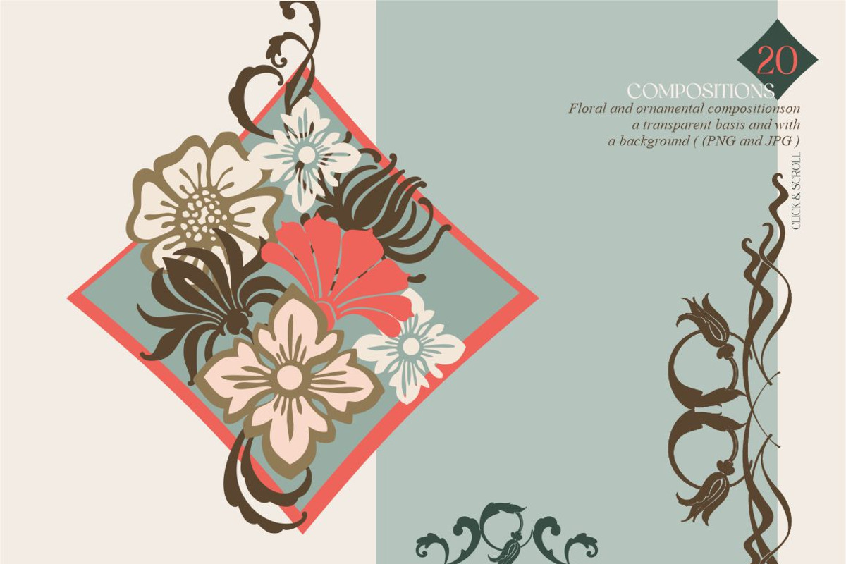 Victorian flowers & ornaments, an Object Graphic by Collection by VY (Photo 3 of 9)
