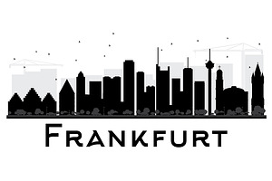 Frankfurt City Skyline Silhouette