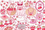 Coquette Cherries Clipart Bundle, a Seasonal Illustration by TitaLivingArt (Thumbnail 2 of 10)